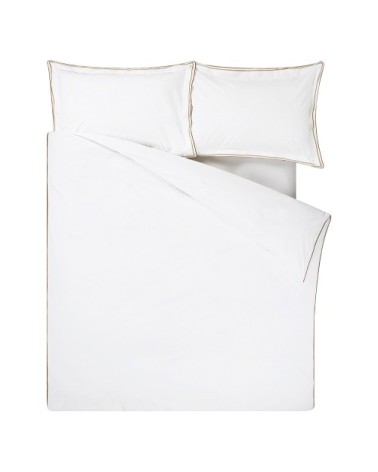 Taie d'oreiller bicolore unie en coton 64x64