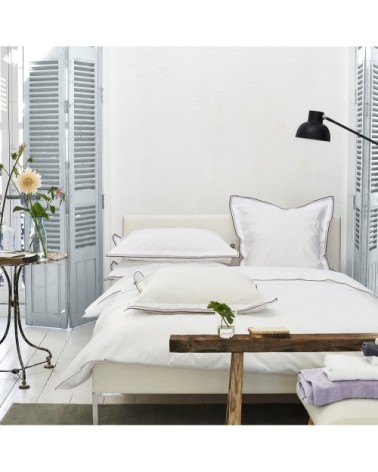 Taie d'oreiller bicolore unie en coton 64x64