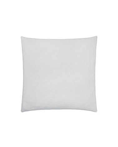 Taie d'oreiller carrée brume en coton gris 65x65