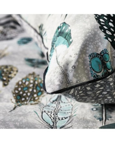 Taie d'oreiller imprimée en coton gris 64x64