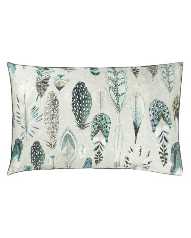 Taie d'oreiller imprimée en coton gris 50x75