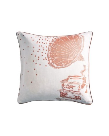 Coussin imprimé en percale de coton Cuivre 50x50