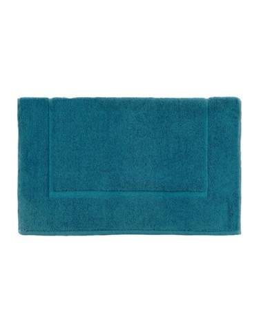 Tapis de bain uni en coton Vert Émeraude 60x60
