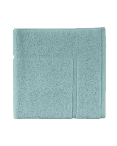 Tapis de bain uni en coton gris Plume 60x60