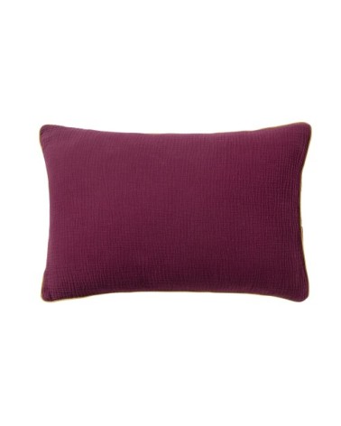 Housse de coussin en coton aubergine 40x60