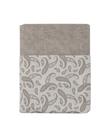 Housse de couette imprimée en coton gris 240x220