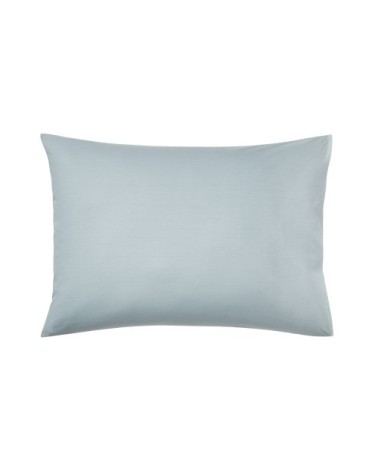 Taie d'oreiller bicolore en coton bleu 50x70