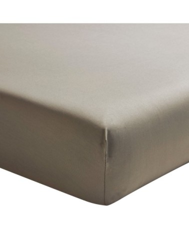 Drap housse uni en percale de coton 140x190