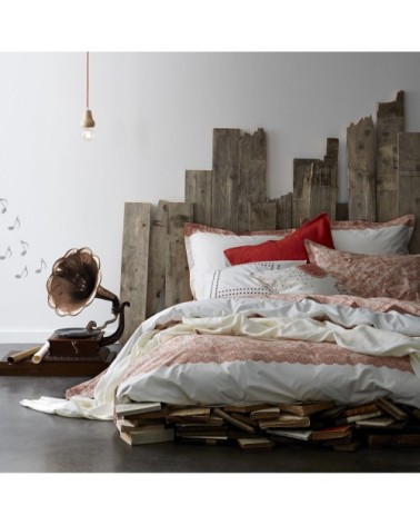 Taie d'oreiller imprimée en percale de coton Cuivre 50x70