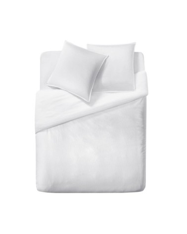 Housse de couette en satin blanc 260x240