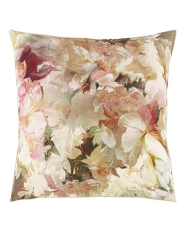 Taie d'oreiller imprimée en percale de coton rose