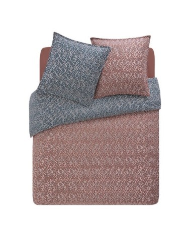 Housse de couette imprimée en coton bleu 260x240