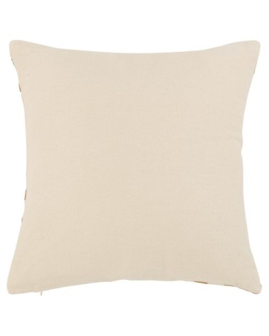 Housse de coussin en coton brodé motifs multicolores 40x40