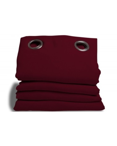 Rideau phonique thermique occultant rouge grenat 140x300