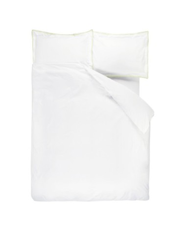 Taie d'oreiller bicolore unie en coton 50x75