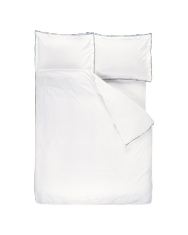 Taie d'oreiller bicolore unie en coton 50x75