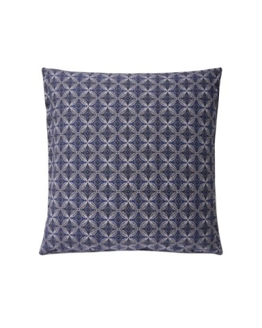 Taie d'oreiller carrée en coton bleu 65x65