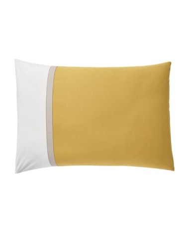 Taie d'oreiller rectangle bicolore en coton 50x70