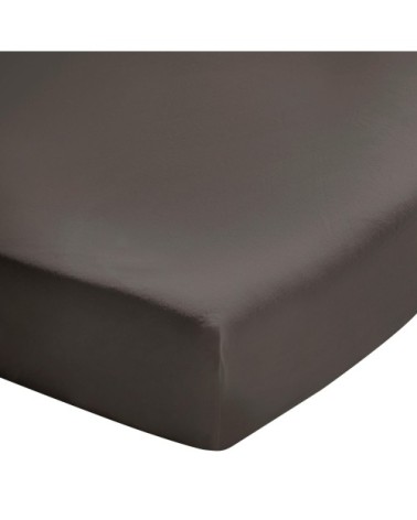 Drap housse zinc en coton lavé gris foncé Zinc 90x200