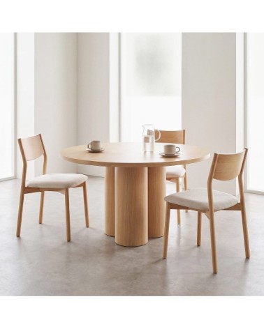 Table à manger ronde pied totem, 6/8 personnes, D150 cm
