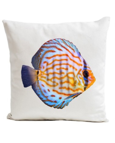 Coussin Poisson Miss Orange Velours 40x40cm
