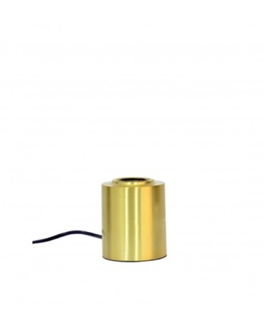 Lampe à Poser Ronde en Métal Doré