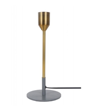 Lampe à Poser en Métal Doré et Gris