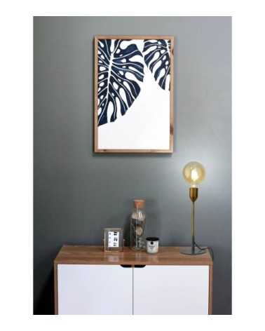 Lampe à Poser en Métal Doré et Gris