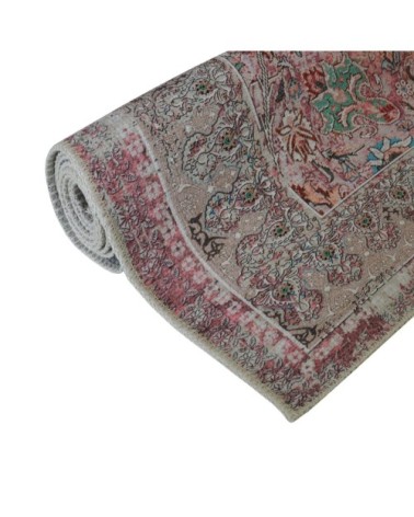 Tapis ethnique berbère en polyester rose 80x150