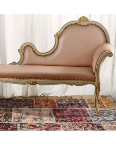 Tapis ethnique patchwork en polyester multicolore 80x150