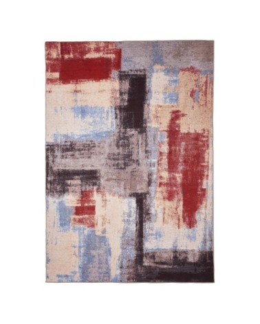 Tapis rayé design en polyester multicolore 120x180