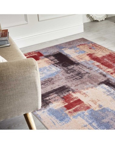 Tapis rayé design en polyester multicolore 120x180