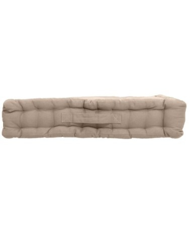 Coussin de sol uni en pur coton naturel 50 x 50