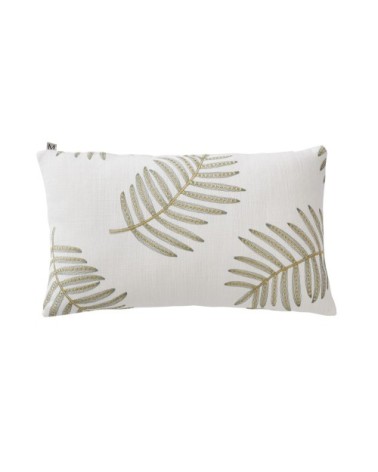 Housse de coussin 28x47 cm Blanc cassé et sauge