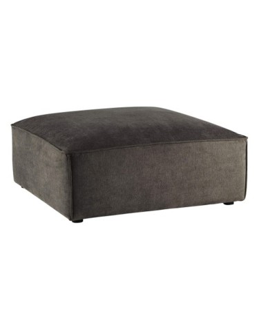 Pouf pour canapé modulable en tissu taupe grisé