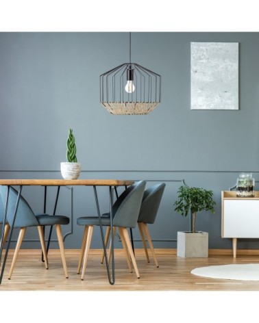 Suspension en métal noir