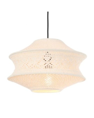 Suspension en corde blanc