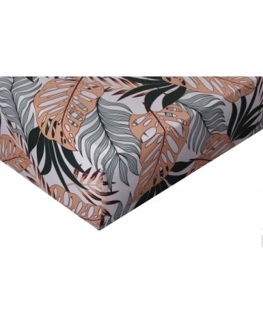 Drap housse satin de coton 140x190 cm imprimé Tropical