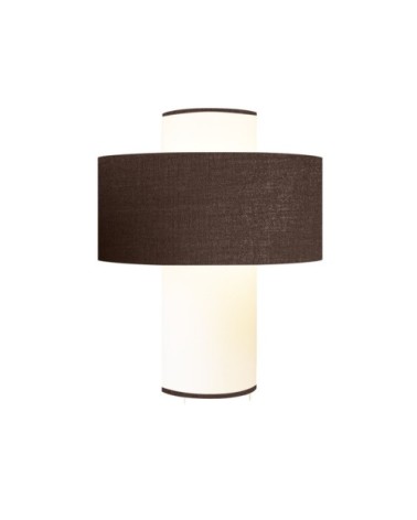 Lampe à poser Chocolat en Tissus Percaline Ø 35 x H 45