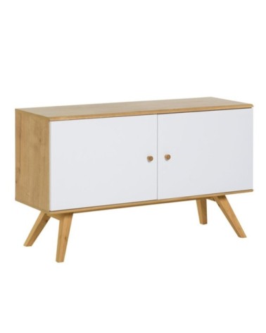 Buffet bas 2 portes L120 cm - Blanc