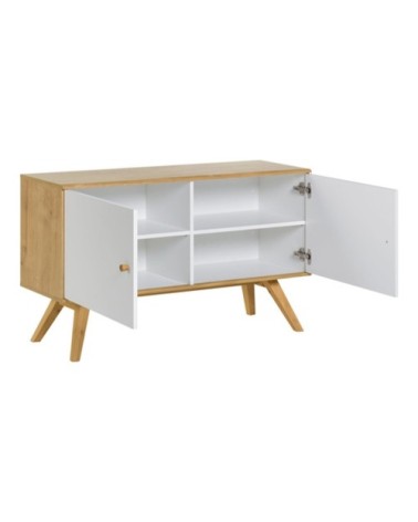 Buffet bas 2 portes L120 cm - Blanc