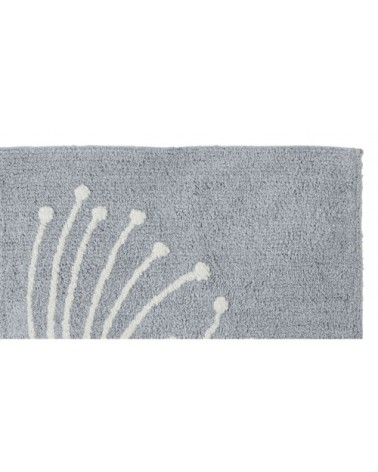 Tapis de bain en coton fantaisie gris 60x120cm