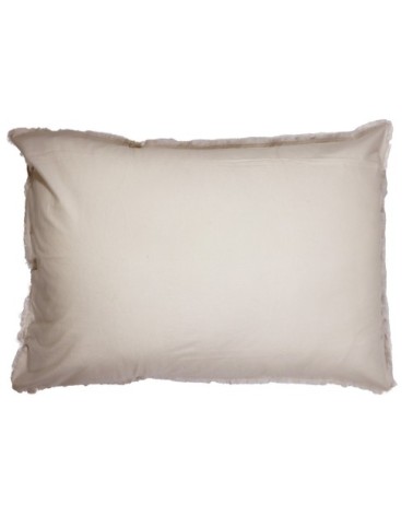 Set de 2 taies doreiller unies  finition à franges Lin 50x70cm