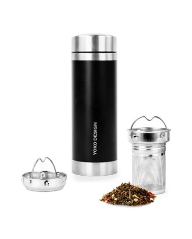 Theiere isotherme libertea" 350 ml noire et inox"