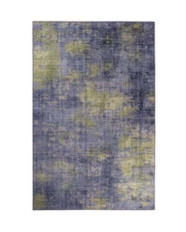 Tapis rayé vintage en polyester gris 120x170