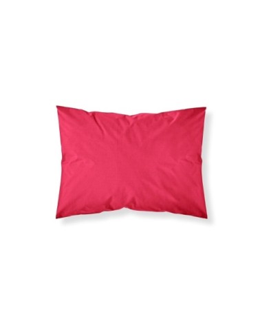 Taie d'oreiller coton rouge 50x70 cm