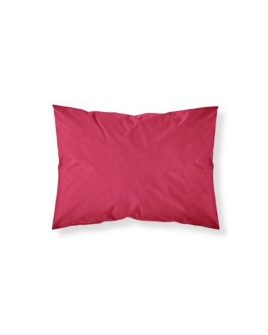 Taie d'oreiller coton rouge 50x70 cm