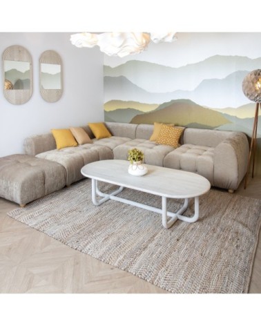 Tapis en coton et cuir recyclé 240x170