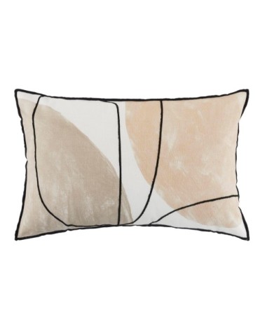 Housse de coussin 28x47 cm Ivoire et nude
