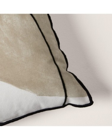 Housse de coussin 28x47 cm Ivoire et nude